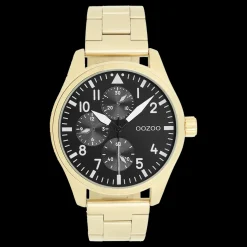 Goudkleurige OOZOO horloge met roestvrijstalen armband roestvrijstalen armband - C11507