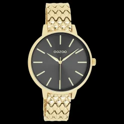Goudkleurige OOZOO horloge met roestvrijstalen armband - C11435
