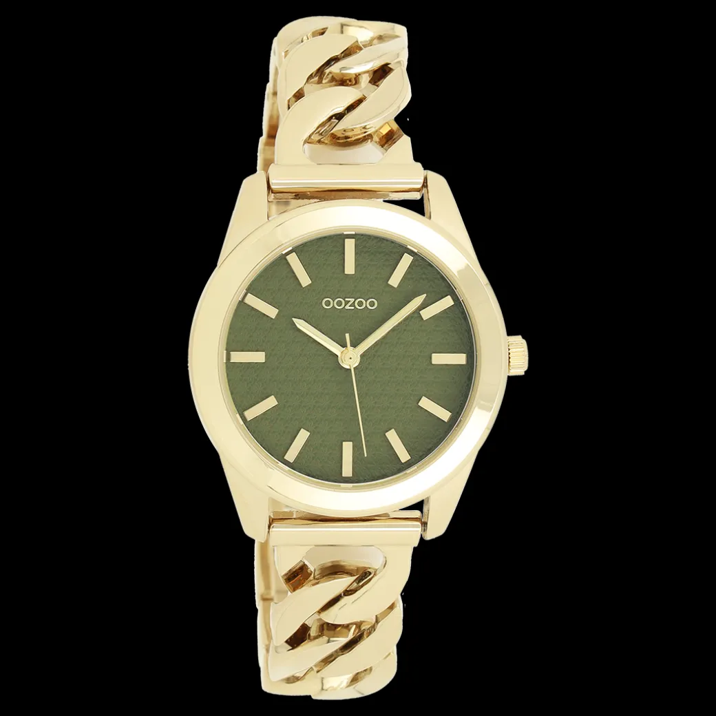 Goudkleurige OOZOO horloge met petit schakelarmband - C11421