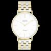 Goudkleurige OOZOO horloge met roestvrijstalen armband roestvrijstalen armband - C20402