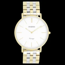Goudkleurige OOZOO horloge met roestvrijstalen armband roestvrijstalen armband - C20402