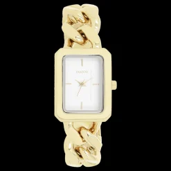 Goudkleurige OOZOO horloge met schakelarmband - C11272