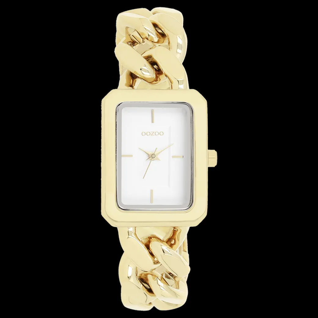 Goudkleurige OOZOO horloge met schakelarmband - C11272