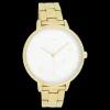 Goudkleurige OOZOO horloge met roestvrijstalen armband - C11122