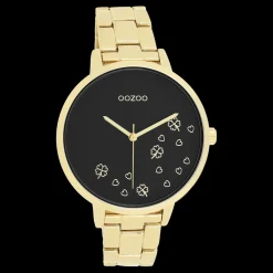 Goudkleurige OOZOO horloge met roestvrijstalen armband - C11124