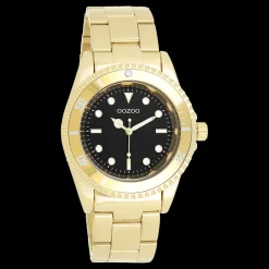 Goudkleurige OOZOO horloge met roestvrijstalen armband - C11148