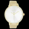 Goudkleurige OOZOO horloge met leren band - C11035