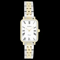 Goudkleurige OOZOO horloge met roestvrijstalen armband roestvrijstalen armband - C20411