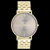 Goudkleurige OOZOO horloge met roestvrijstalen armband roestvrijstalen armband - C20403