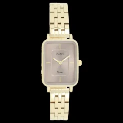 Goudkleurige OOZOO horloge met roestvrijstalen armband roestvrijstalen armband - C20419