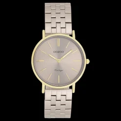Goudkleurige OOZOO horloge met roestvrijstalen armband roestvrijstalen armband - C20409