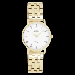 Goudkleurige OOZOO horloge met roestvrijstalen armband - C20376