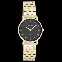 Goudkleurige OOZOO horloge met roestvrijstalen armband - C20378