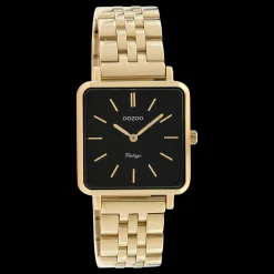 Goudkleurige OOZOO horloge met roestvrijstalen armband - C9957