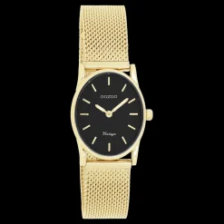Goudkleurige OOZOO horloge met metalen mesh armband - C20259
