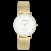Goudkleurige OOZOO horloge met metalen mesh armband - C20241