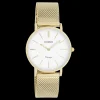 Goudkleurige OOZOO horloge met metalen mesh armband - C9911
