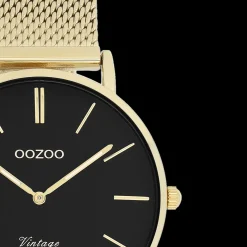 Goudkleurige OOZOO horloge met metalen mesh armband - C9915