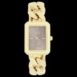 Goudkleurige OOZOO horloge met grove schakelarmband - C11353