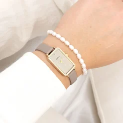 Goudkleurige OOZOO horloge met leren band leren band - C11531