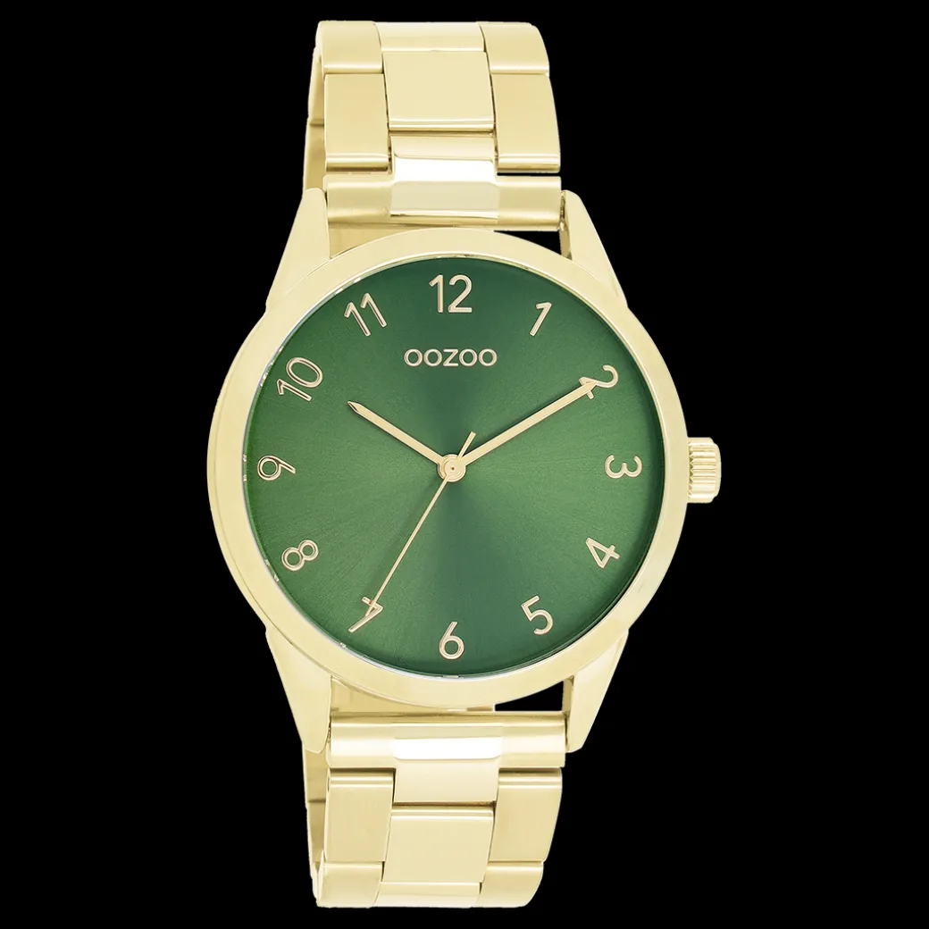 Goudkleurige OOZOO horloge met roestvrijstalen armband - C11426