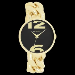 Goudkleurige OOZOO horloge met grove schakelarmband - C11264