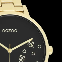 Goudkleurige OOZOO horloge met roestvrijstalen armband - C11124