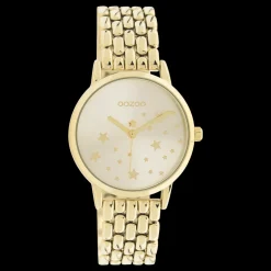 Goudkleurige OOZOO horloge met roestvrijstalen armband - C11028