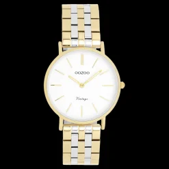 Goudkleurige OOZOO horloge met roestvrijstalen armband roestvrijstalen armband - C20407