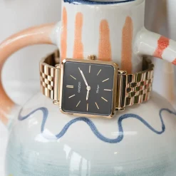 Goudkleurige OOZOO horloge met roestvrijstalen armband - C9957