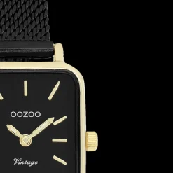 Goudkleurige OOZOO horloge met metalen mesh armband - C20269