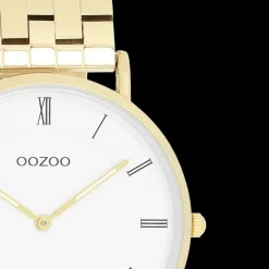 Goudkleurige OOZOO horloge met roestvrijstalen armband - C20369
