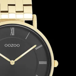 Goudkleurige OOZOO horloge met roestvrijstalen armband - C20371