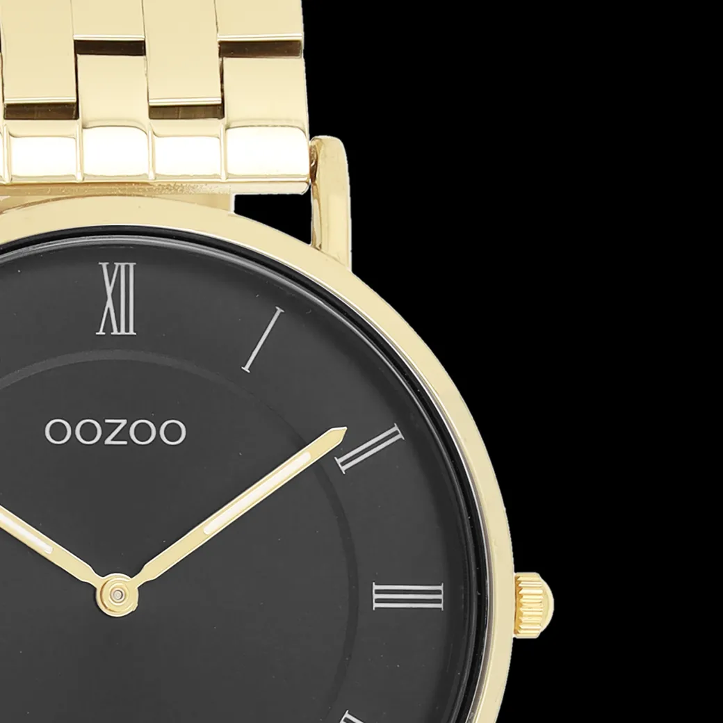 Goudkleurige OOZOO horloge met roestvrijstalen armband - C20371