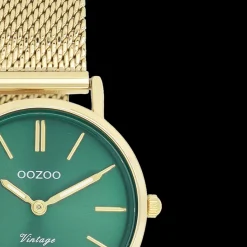 Goudkleurige OOZOO horloge met metalen mesh armband - C20297