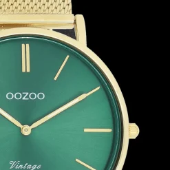 Goudkleurige OOZOO horloge met metalen mesh armband - C20294