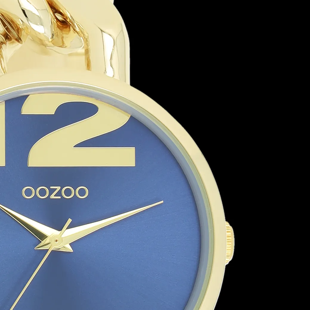 Goudkleurige OOZOO horloge met grove schakelarmband - C11351