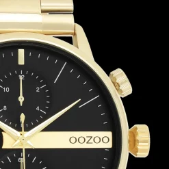 Goudkleurige OOZOO horloge met roestvrijstalen armband - C11411