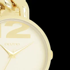 Goudkleurige OOZOO horloge met grove schakelarmband - C11263