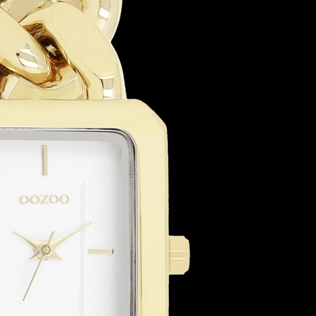Goudkleurige OOZOO horloge met schakelarmband - C11272