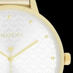 Goudkleurige OOZOO horloge met leren band - C11035