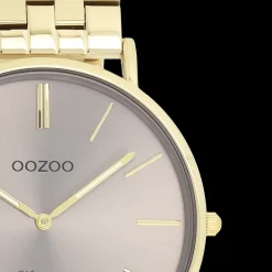 Goudkleurige OOZOO horloge met roestvrijstalen armband roestvrijstalen armband - C20403
