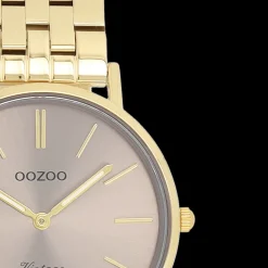 Goudkleurige OOZOO horloge met roestvrijstalen armband roestvrijstalen armband - C20408
