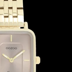 Goudkleurige OOZOO horloge met roestvrijstalen armband roestvrijstalen armband - C20419