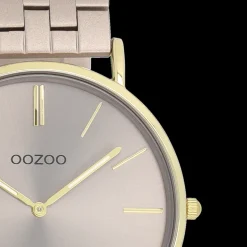 Goudkleurige OOZOO horloge met roestvrijstalen armband roestvrijstalen armband - C20404