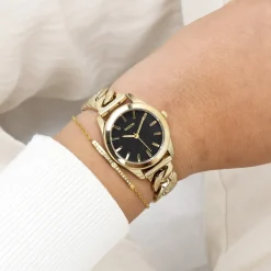 Goudkleurige OOZOO horloge met petit schakelarmband - C11422