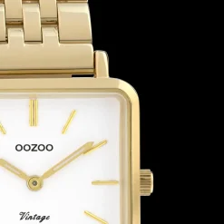 Goudkleurige OOZOO horloge met roestvrijstalen armband - C9955