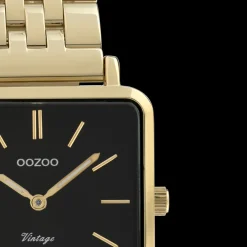 Goudkleurige OOZOO horloge met roestvrijstalen armband - C9957