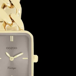 Goudkleurige OOZOO horloge met grove schakelarmband - C20363