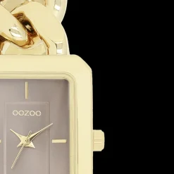 Goudkleurige OOZOO horloge met grove schakelarmband - C11353
